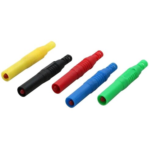 2/5/10/50Pcs Insulation Safety 4mm Male Wire Banana Plug Multimeter Test Solder Type DIY Connector(Yellow,50PCS) in Kuwait