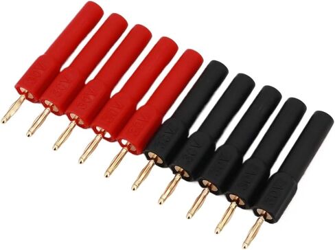 10Pcs Gold Plated 2mm Small Male Banana Plug to 4mm Female Jack Connector Adapter in Kuwait