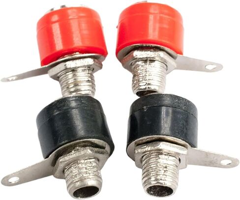 20pcs 4mm Banana Panel Socket Test Probe Binding Post Nut Plug Jack Connector(10 Red 10 Black) in Kuwait