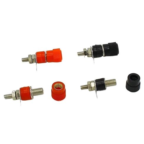 4pcs Terminal Fastener 4MM Binding Post Banana Jack Terminal with Metal Insert Nuts for Cable Terminals in Kuwait