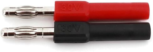 10Pcs Red and Black Brass 4mm Male Banana Plug to 2mm Female Jack Adapter Connector in Kuwait