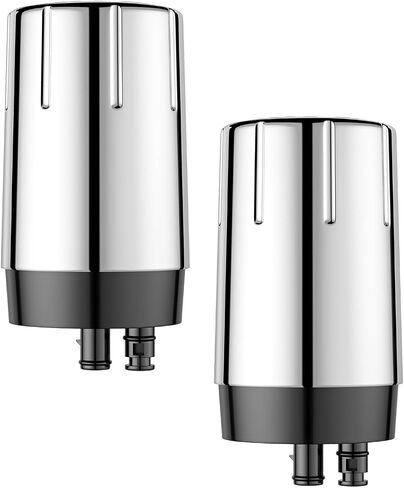 قطعتان من مرشح الصنبور البديل لمرشح صنبور Brita® 36311 على نظام تنقية مياه الصنبور المتوافق مع مرشحات استبدال Brita® 36313، FR-200، FF-100، كروم in Kuwait