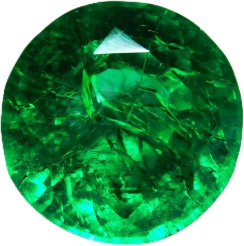 7.2 Ct Natural Emerald Untreated Green Colombian Round Cut CERTIFIED Gemstone in Kuwait