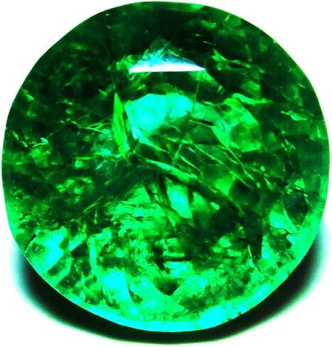 7.2 Ct Natural Emerald Untreated Green Colombian Round Cut CERTIFIED Gemstone in Kuwait