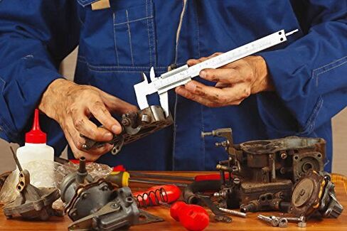 فرجار Spurtar Vernier، فرجار غير رقمي من الفولاذ المقاوم للصدأ مقاس 6 بوصات، فرجار ميكرومتر يدوي 0-6 بوصة/0-150 مم مع مقياس ملمس فولاذي 32 شفرة in Kuwait