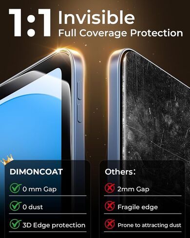 واقي شاشة DIMONCOAT مكون من قطعتين لجهاز iPad 11th Gen A16 2025 (11 بوصة) والجيل العاشر 2022 (10.9 بوصة)، زجاج مقسى 9H مع صينية سهلة التركيب، شفاف عالي الدقة، خالٍ من الفقاعات، مقاوم للخدش، يدعم قلم Apple وحافظة صديقة in Kuwait
