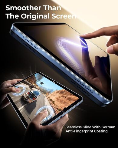 واقي شاشة DIMONCOAT مكون من قطعتين لجهاز iPad 11th Gen A16 2025 (11 بوصة) والجيل العاشر 2022 (10.9 بوصة)، زجاج مقسى 9H مع صينية سهلة التركيب، شفاف عالي الدقة، خالٍ من الفقاعات، مقاوم للخدش، يدعم قلم Apple وحافظة صديقة in Kuwait
