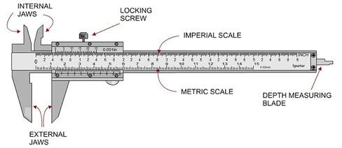 فرجار Spurtar Vernier، فرجار غير رقمي من الفولاذ المقاوم للصدأ مقاس 6 بوصات، فرجار ميكرومتر يدوي 0-6 بوصة/0-150 مم مع مقياس ملمس فولاذي 32 شفرة in Kuwait