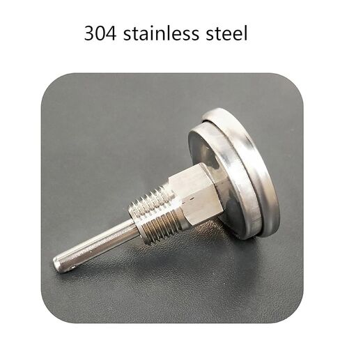 Temperature Probe Meter Gauge, Dial Thermometer NPT, Stainless 1/4 NPT Thermometer for Boiler Tea Pot Kettle -10-100℃/0-220ºF Thread Joint, Dial Thermometers in Kuwait