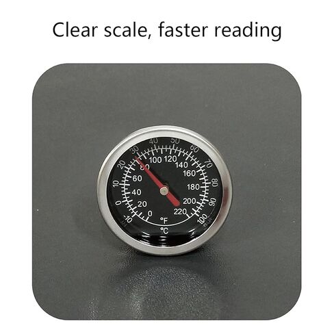 Temperature Probe Meter Gauge, Dial Thermometer NPT, Stainless 1/4 NPT Thermometer for Boiler Tea Pot Kettle -10-100℃/0-220ºF Thread Joint, Dial Thermometers in Kuwait