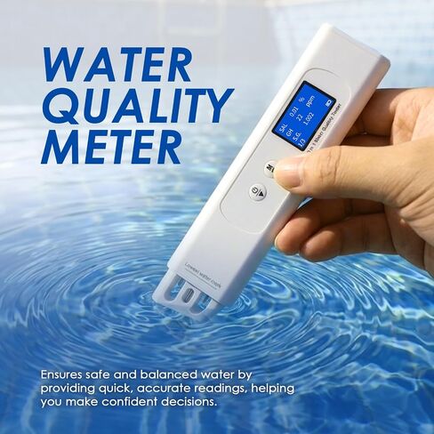 9-in-1 Water Quality Tester with UV Absorbance for COD/TOC/UV275, EC/TDS/Salinity/GH/S.G./Temp, Water Quality Tester for Home, RV, Hiking, Camping, Travel, Well - Tap, Purified, Ground, Seawater in Kuwait