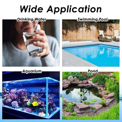 9-in-1 Water Quality Tester with UV Absorbance for COD/TOC/UV275, EC/TDS/Salinity/GH/S.G./Temp, Water Quality Tester for Home, RV, Hiking, Camping, Travel, Well - Tap, Purified, Ground, Seawater in Kuwait