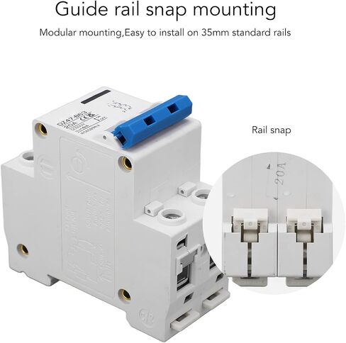 DC Miniature Circuit Breaker, 2 Pole 500V 20A Low Voltage Circuit Breaker for Solar System B Type Din Rail Mount, DC Disconnect Switch DZ47-B63 in Kuwait