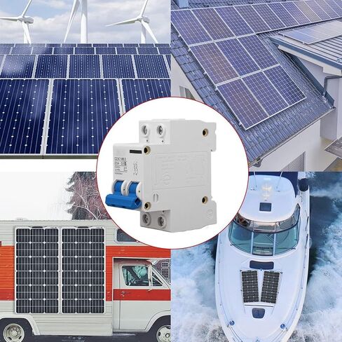 DC Miniature Circuit Breaker, 2 Pole 500V 20A Low Voltage Circuit Breaker for Solar System B Type Din Rail Mount, DC Disconnect Switch DZ47-B63 in Kuwait