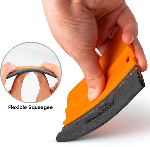 NEWISHTOOL Stitched Buffer Felt Vinyl Wrap Squeegee, 4-Pack Squeegee for Vinyl with Double Layer Sewing Felt, ScratchFress Gliding Card Scraper Wrap Tool for Window Tint, Wet PPF Application in Kuwait