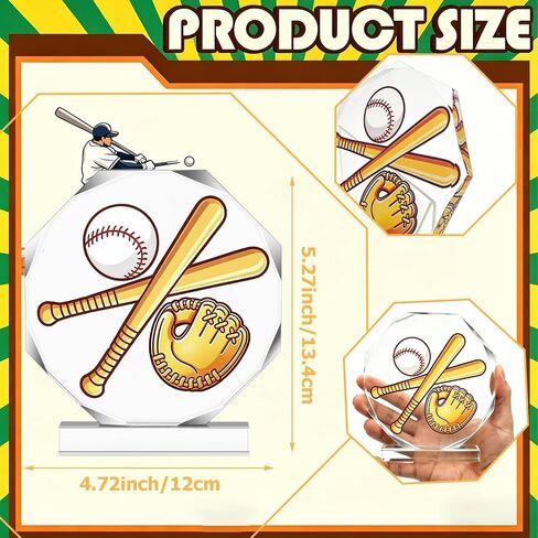 كأس البيسبول للبيسبول - جائزة بطولة الأكريليك، 4.72 × 5.27 بوصة - مثالية لفرق البيسبول، الدوري الصغير، بطولات الكرة اللينة، والأحداث الرياضية، والهدايا التذكارية والجائزة للأطفال البالغين in Kuwait