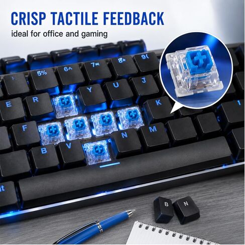 50 Pcs Keyboard Switches,3-Pin Clicky Tactile Mechanical Keyboard Switches, | Dustproof Keyboard,DIY Replacement Kit,for Mechanical Gaming Keyboards in Kuwait