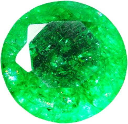 حجم الخاتم المعتمد 8 قيراط من الزمرد الأخضر الطبيعي قطع دائري من الأحجار الكريمة السائبة المعتمدة in Kuwait