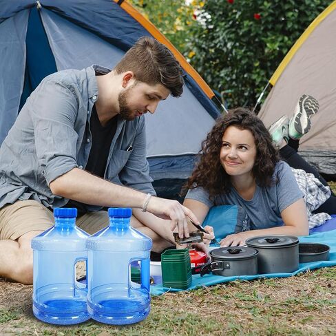1 Gallon Water Bottle,Round Plastic Water Jug with Handle and Screw Cap,Large Reusable Leak Proof Bottle for Sports,Camping,Outdoor,Gym in Kuwait