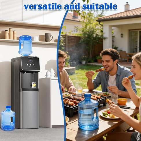 1 Gallon Water Bottle,Round Plastic Water Jug with Handle and Screw Cap,Large Reusable Leak Proof Bottle for Sports,Camping,Outdoor,Gym in Kuwait