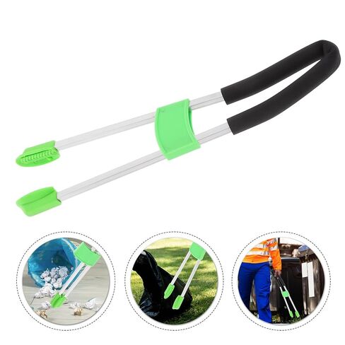 Foldable Small Garbage Grabber Tool Lightweight Trash Picker Reacher Gripper for Elderly Trash Pickup and Litter Collection with Green Handle in Kuwait