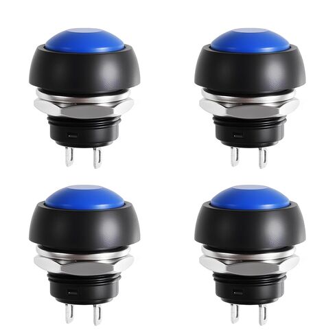 4 Pcs 12mm Mini Momentary Push Button Switch 3A 250VAC Latching Push Button Switch 2-Pin Self-Resetting Mini Switch for Electronic Devices, Home Appliances & DIY Gaming Equipment Yellow in Kuwait