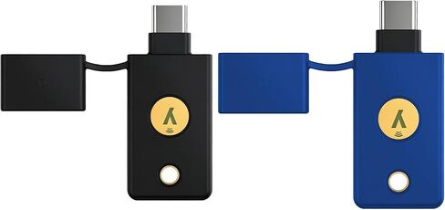 2Pack Silicone Protective Case for YubiKey 5C NFC,Cover Holder for Yubico Security Key C NFC,Quick Access & Everyday Protection-Black and Blue in Saudi Arabia