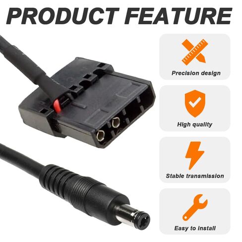 4Pin Molex to 12V DC 5.5x2.1mm Plug Adapter Cable, 18AWG 4Pin (Actual 2-Pin) Molex (Male&Female) to DC Female ATX Power Supply Cable for Power Devices (5 Pcs) in Kuwait
