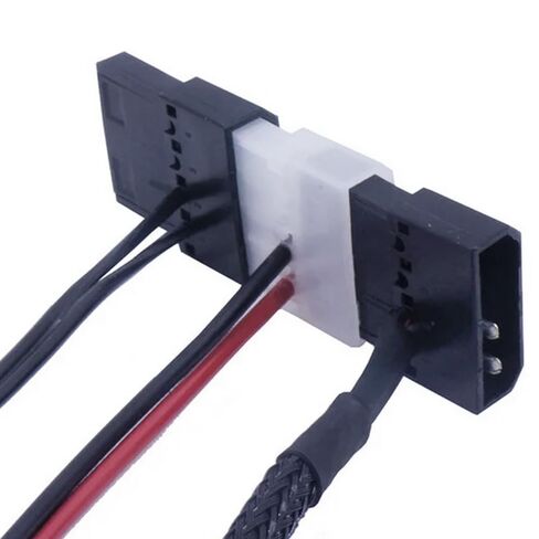 4Pin Molex to 12V DC 5.5x2.1mm Plug Adapter Cable, 18AWG 4Pin (Actual 2-Pin) Molex (Male&Female) to DC Female ATX Power Supply Cable for Power Devices (5 Pcs) in Kuwait