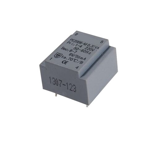 PE2006-M 0.35VA 110V/220V/230V / 6V×2-24V×2 محول عزل آمن مغلف PCB لحام 1 قطعة (0.35VA-230V-9Vx2) in Kuwait