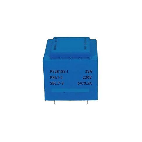 PE2818S-I 3VA 110V-380V / 6Vx2/7.5Vx2/9Vx2/12Vx2/15Vx2/18Vx2/24Vx2 محول عزل السلامة المغلف PCB 1 قطعة (3VA-220V-6Vx2) in Kuwait