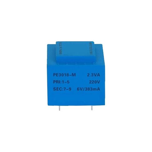 PE3018-M 2.3VA 110V-380V / 6V/7.5V/9V/12V/15V/18V/24V محول عزل آمن مغلف PCB لحام 1 قطعة (2.3VA 230V 15Vx2) in Kuwait