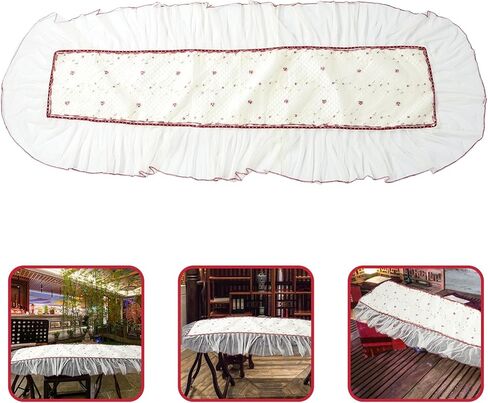 غطاء Guzheng العالمي من Luxshiny مصنوع من الدانتيل السميك المضاد للانزلاق، غطاء غبار واقي لآلة الموسيقى بنمط الأزهار للاستخدام المنزلي Guzheng in Kuwait