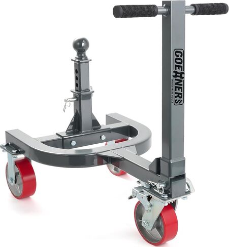 Heavy-Duty Trailer Dolly – 20,000 lbs Load, 5000 lbs Tongue Weight, 360° Swivel Wheels with Brake, 2" Hitch Balls, Manual Trailer Mover for RV, Boat, Camper, Easy to Assemble in Kuwait