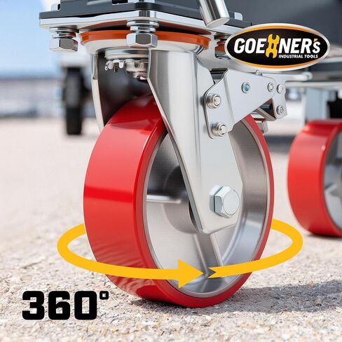 Heavy-Duty Trailer Dolly – 20,000 lbs Load, 5000 lbs Tongue Weight, 360° Swivel Wheels with Brake, 2" Hitch Balls, Manual Trailer Mover for RV, Boat, Camper, Easy to Assemble in Kuwait