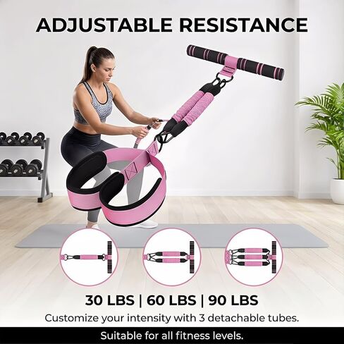 Upgrade Pedal Resistance Band with Handle, 2026 Multi-Functional Adjustable Resistance Band for Full-Body Workouts, Home Fitness Foot Pedal Resistance Band, Unisex Sit-up Training Equipment in Kuwait