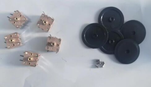 Duplex 443DF AM/FM 70+140P 2.1mm Hole Shaft Radio Variable Capacitor Knob Screw (443DF Variable Capacitor 5pcs + Knob 5pcs + Screw 5pcs) in Kuwait