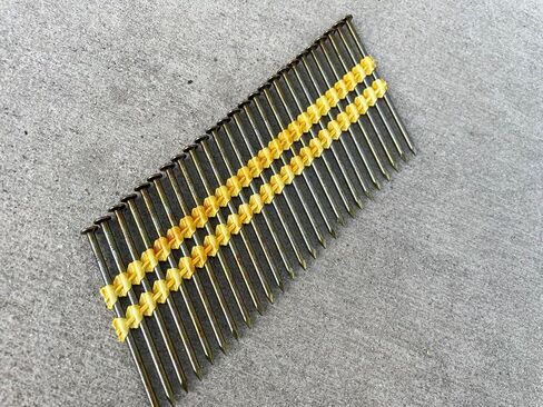 Sandbaggy 21 Degree Framing Nails (3 inch x 0.12 inch) - Plastic Strip Collated Nails - 1/4" Round Head, Smooth Shank, Vinyl Coated - 11 Gauge (2000) in Kuwait