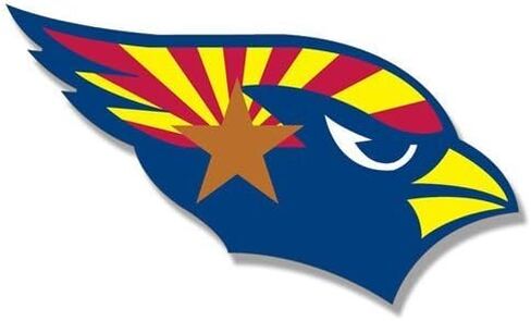 Cardinals Shaped Arizona State Flag Sticker Decal (Big Shape Logo az) 3 x 5 inch in Kuwait