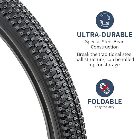 YUNSCM 2-PCS 27.5 Mountain Bike Tires 27.5x2.10/54-584 Compatible with MTB 27.5 x 2.10 Bike Bicycle Tires (Y-1430) in Kuwait