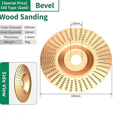 Heavy-Duty Wood Carving Disc Set, Tungsten Carbide Cutting Wheel, Angle Grinder Wood Carving Disc Set, Angle Grinder Polishing Pad for 4" & 4-1/2"Grinders, Sanding(3*Flat Surface) in Kuwait