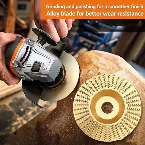 Heavy-Duty Wood Carving Disc Set, Tungsten Carbide Cutting Wheel, Angle Grinder Wood Carving Disc Set, Angle Grinder Polishing Pad for 4" & 4-1/2"Grinders, Sanding(3*Flat Surface) in Kuwait