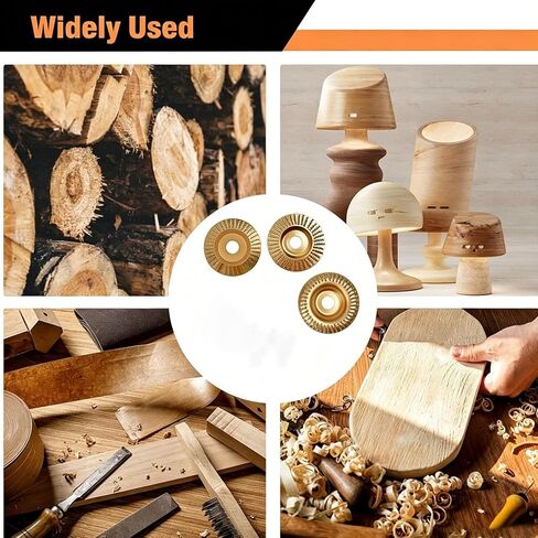Heavy-Duty Wood Carving Disc Set, Tungsten Carbide Cutting Wheel, Angle Grinder Wood Carving Disc Set, Angle Grinder Polishing Pad for 4" & 4-1/2"Grinders, Sanding(3*Flat Surface) in Kuwait