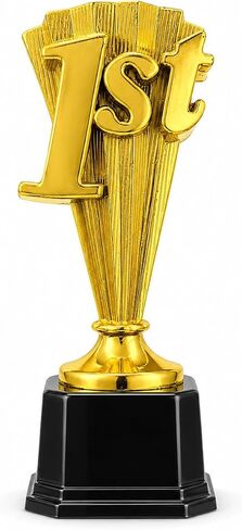 8" Gold Plastic Trophy Award,Trophy Cup for Events, Sports,Football Basketball Baseball Soccer Competition Award Ceremony and Appreciation Gift(1st/1st+2nd+3rd) in Kuwait