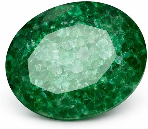 CERTIFIED Top Quality 11.90 Ct Natural Zambia Green EMERALD Oval Cut Gemstone in Kuwait