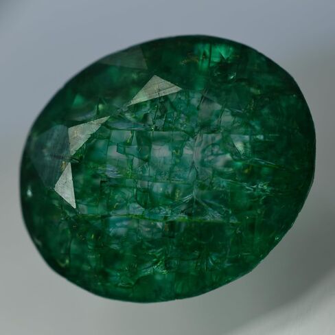 CERTIFIED Top Quality 11.90 Ct Natural Zambia Green EMERALD Oval Cut Gemstone in Kuwait