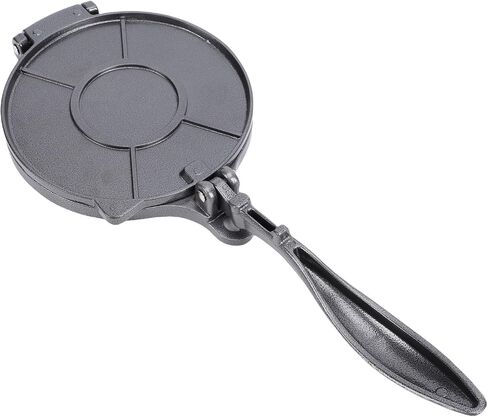 Generic عصارة عجين يدوية، عصارة تورتيلا يدوية من سبائك الألومنيوم لتغليف الزلابية والخبز المسطح، مع تصميم مدمج خفيف الوزن لسهولة الاستخدام والتخزين 22 × 16 سم (أسود) in Kuwait