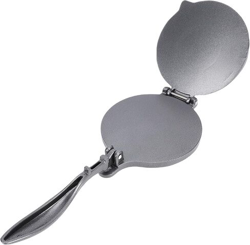 Generic عصارة عجين يدوية، عصارة تورتيلا يدوية من سبائك الألومنيوم لتغليف الزلابية والخبز المسطح، مع تصميم مدمج خفيف الوزن لسهولة الاستخدام والتخزين 22 × 16 سم (أسود) in Kuwait