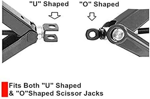2-Pack 1/2" Scissor Jack Adapter Drill Adapter for Use with 1/2 Inch Drive/Impact Drills/Ratchet or Standard Drive Sockets or 13/16 Inch Lug Wrench/Tire Iron Make Your Jacks Lifting Easier (2) in Kuwait