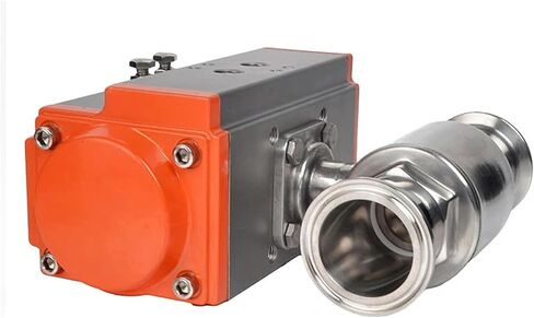 304 Stainless Steel 45mm Pneumatic Sanitary Ball Valve Tri Clamp Ferrule Type Double Acting Cylinder in Saudi Arabia